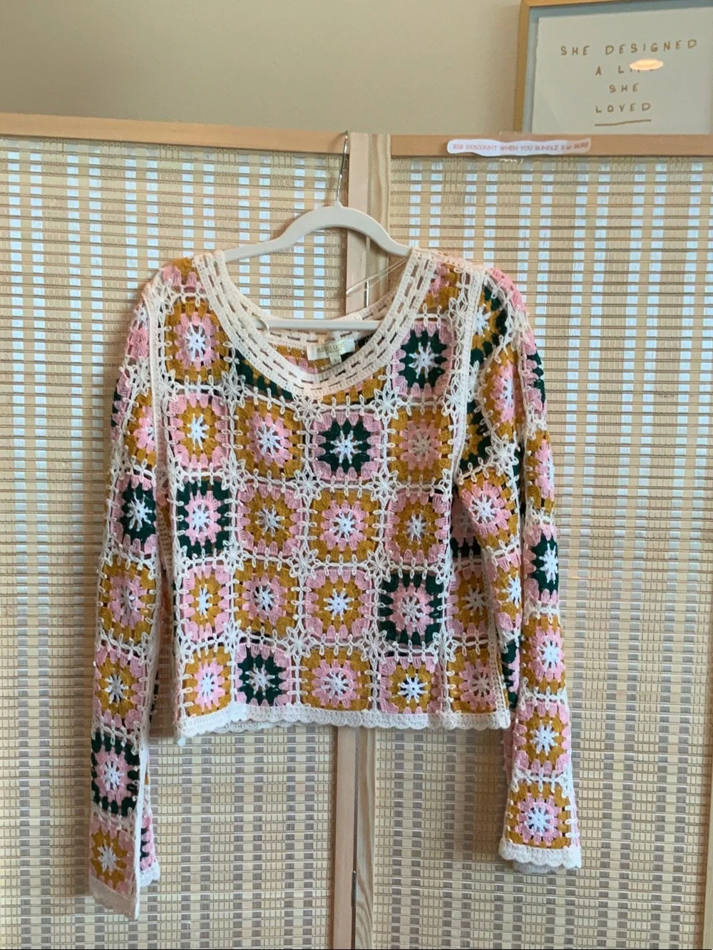 Rebellion Crochet Knit Top vintage inspired! - Picture 1 of 9